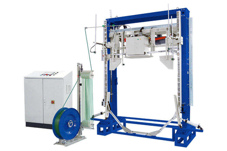 Paper industry lower pressure strapping machine