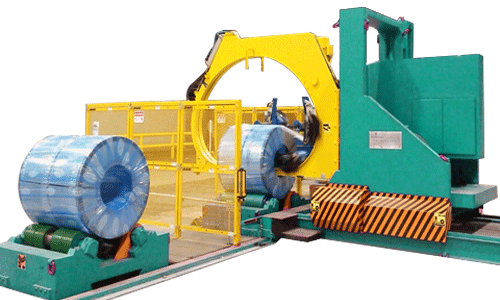 Shougang - Application cases of steel coil through the core packaging conveying system