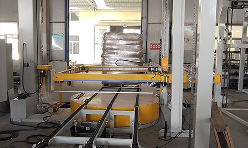 RUIDA TAIFENG CHEMICAL- Application cases of online stretch film fully automatic pallet wrapper machine system