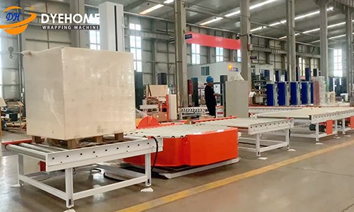 Fully automatic pallet wrapping machine realizes unmanned packaging, improves pallet shipping efficiency and packaging stability