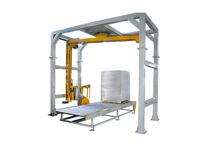 Rocker-type online wrapping machine