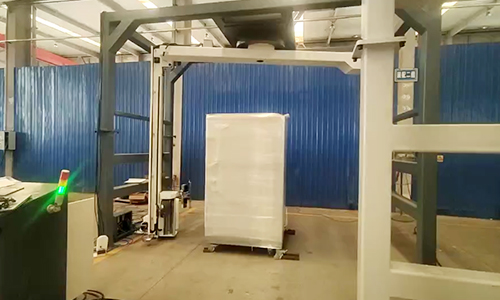 One rocker arm wrapping machine = save 3-4 manpower, double the efficiency of heavy cargo packaging