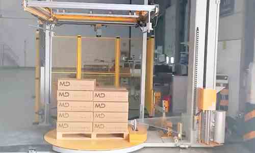Need Moisture and Dust Protection for Pallet Outbound? Top Sheet Automatic Pallet Stretch Wrapping Machine for Complete Packaging